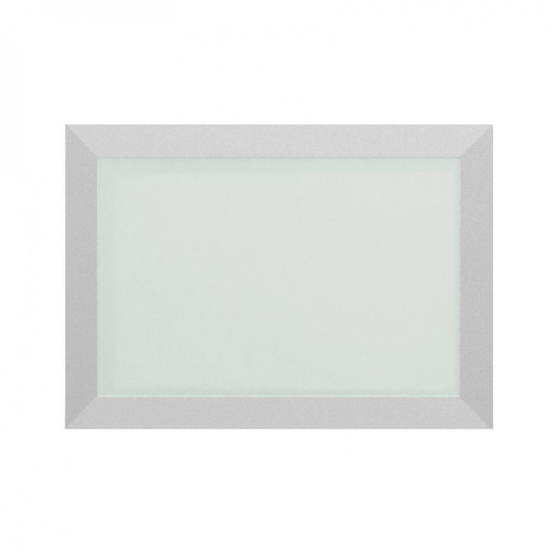 Façade cadre aluminium vitrage sablé larg. 80cm x H42.5cm