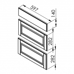 Mon Espace Maison - Facade tiroir cuisine PVC blanc