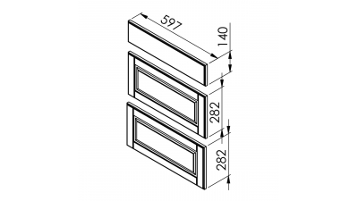 Mon Espace Maison - Facade tiroir cuisine PVC blanc