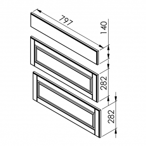 Mon Espace Maison - Facade tiroir cuisine PVC blanc