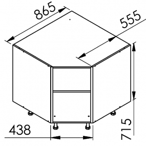 Meuble bas d'angle Liath L40