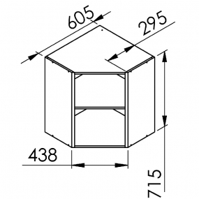 Meuble haut d'angle Liath L40
