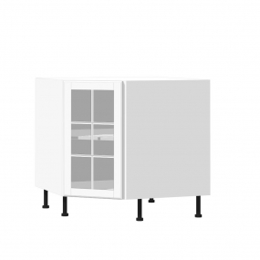 Meuble bas d'angle Liath vitrée L40