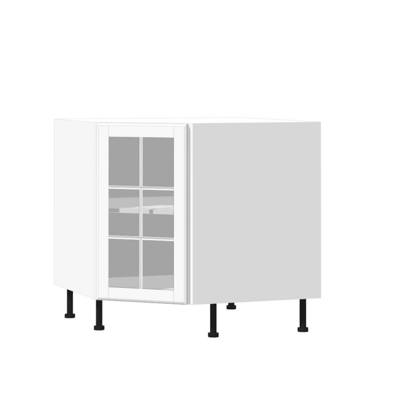 Meuble bas d'angle Liath vitrée L40