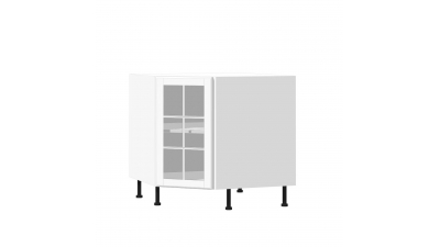 Meuble bas d'angle Liath vitrée L40