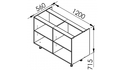 Meuble bas Liath pleines L120