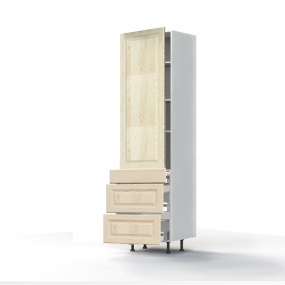 Colonne Pennsylvania 1 porte/3 tiroirs L60