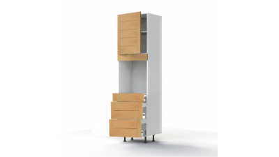 Colonne Design' 1 porte - 1 four - 3 tiroirs - L60