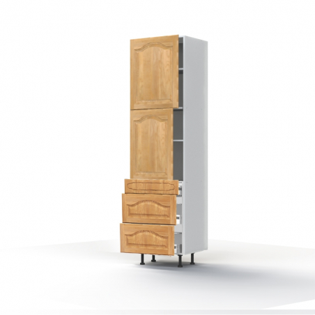 Colonne Champêtre 2 portes - 3 tiroirs L60xH213,8xP56