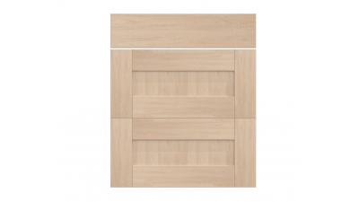 Colonne chêne massif brute 2 portes - 3 tiroirs larg. 60cm x H213.8cm