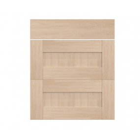 Colonne chêne massif brute 1 porte - 3 tiroirs larg. 60cm x H213.8cm
