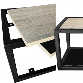 Etagère murale 2 tablettes L60xH28,7xP32 cm