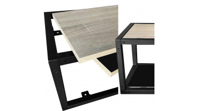 Etagère murale 2 tablettes L60xH28,7xP32 cm