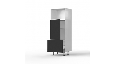 Colonne noire mate 1 MO - 1 porte - 1 tiroir larg. 60cm x H156.6cm