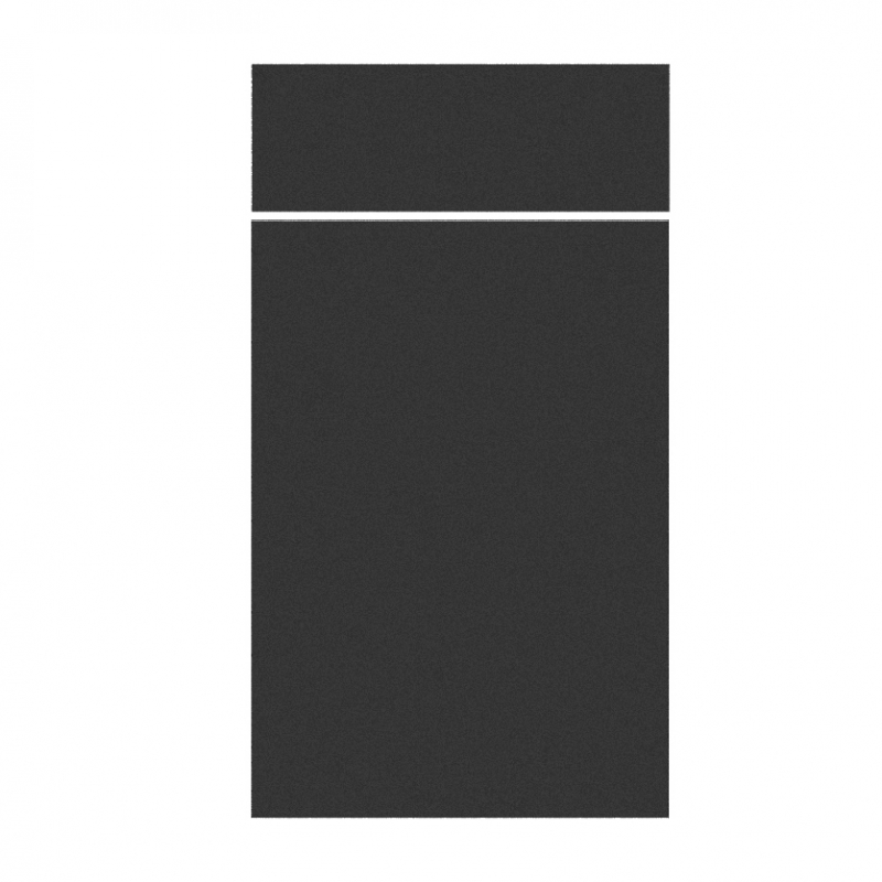 Façade noire mate Porte + Tiroir larg. 40cm x H71cm