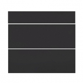 Façade noire mate 3 Tiroirs larg. 80cm x H71cm