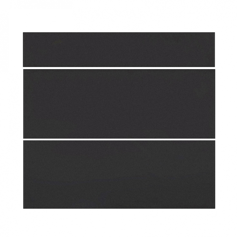 Façade noire mate 3 Tiroirs larg. 80cm x H71cm
