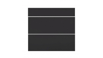 Façade noire mate 3 Tiroirs larg. 80cm x H71cm