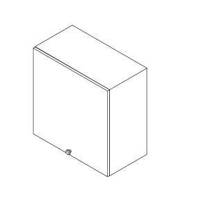 Meuble haut 1 porte - H 60cm x L 60cm x P 30cm