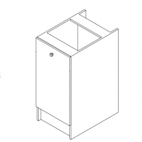 Meuble bas 1 porte - H 85cm x L 40cm x P 56cm