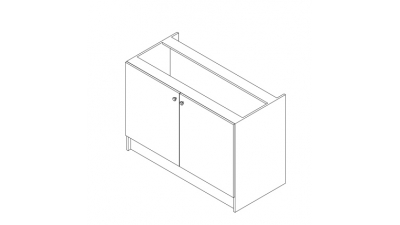Meuble bas 2 portes - H 85cm x L 120cm x P 56cm