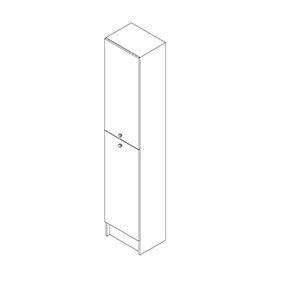 Colonne 2 portes - H 200cm x L 40cm x P 30cm