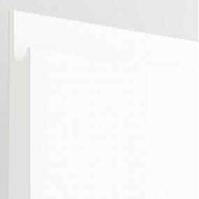 Façade laquée blanche brillante poignée intégrée larg. 60cm x H142.2cm