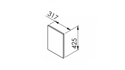 Joue laquée blanche brillante larg. 32cm x H42.5cm