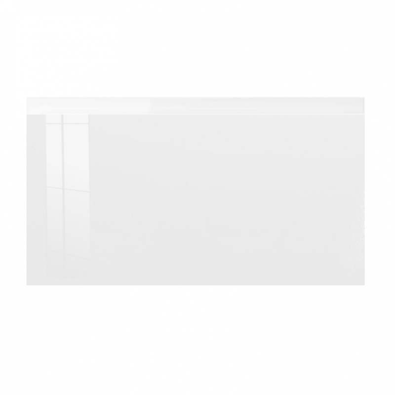 Façade laquée blanche brillante poignée intégrée larg. 80cm x H42.5cm