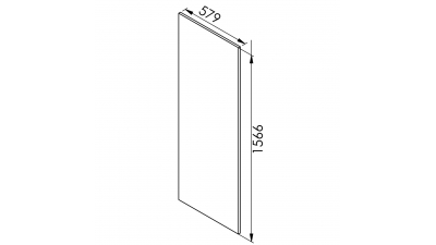 Joue laquée blanche brillante larg. 58cm x H156.6cm