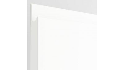 Meuble bas blanc brillant poignée intégrée Porte + Tiroir larg. 60cm x H71.5cm