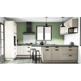 Mon Espace Maison - Meuble bas angle cuisine noyer blanchi largeur 40cm