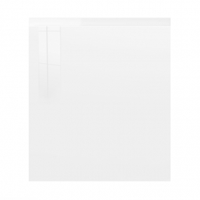 Façade laquée blanche brillante poignée intégrée larg. 60cm x H71cm