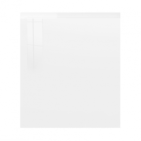 Façade laquée blanche brillante poignée intégrée larg. 60cm x H71cm
