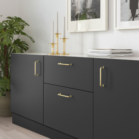 Poignée Aria or blanchi