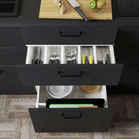 Poignée Aria noir mat