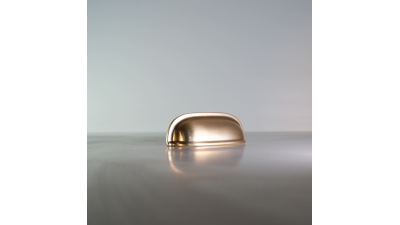 Poignée coupelle Kiara or blanchi brossé