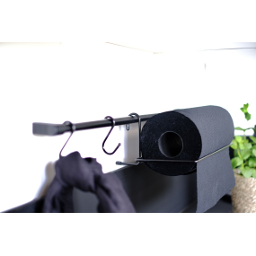 Barre de crédence acier noir mat