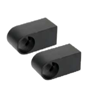Supports tube pour barre de crédence acier noir mat