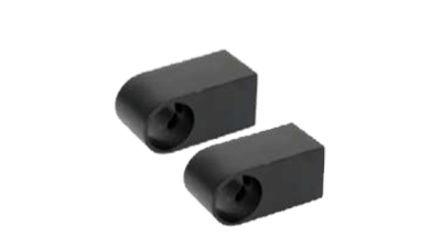 Supports tube pour barre de crédence acier noir mat