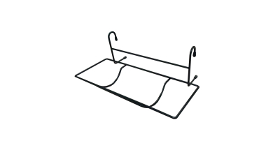 Support pour rouleau à papier pour barre de crédence acier noir mat