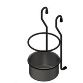 Support ustensiles pour barre de crédence acier noir mat