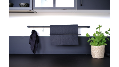 Crochets de suspension pour barre de crédence acier noir mat