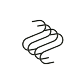 Crochets de suspension pour barre de crédence acier noir mat