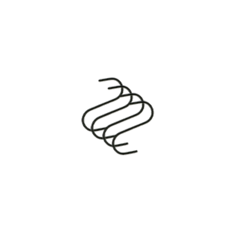 Crochets de suspension pour barre de crédence acier noir mat