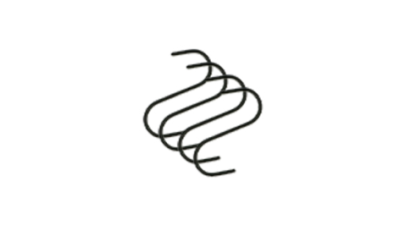 Crochets de suspension pour barre de crédence acier noir mat