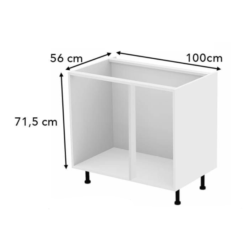 Caisson angle Larg. 100cm