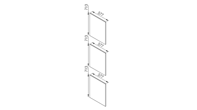 Joue Epure larg. 58cm x H213.8cm