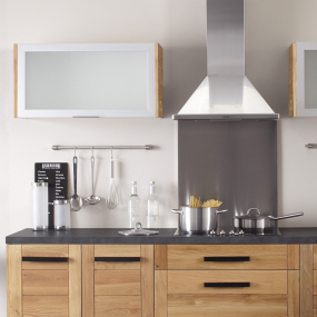 Façade cadre aluminium vitrage sablé L60