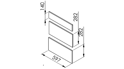 Colonne Epure 1 four - 3 tiroirs larg. 60cm x H142.6cm